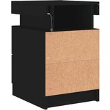  Noćni ormarići s LED svjetlima 2 kom crni 35x39x55 cm | shoptok.hr