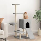 vidaXL Penjalica za mačke sa stupovima za grebanje svjetlosiva 130 5cm | shoptok.hr
