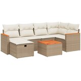  7-dijelni set vrtnih sofa od poliratana s jastucima bež | shoptok.hr