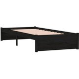  Okvir za krevet od masivnog drva crni 75 x 190 cm mali | Eponuda.com