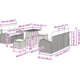  8-dijelni set sofa za vrt s jastučićima bež poli ratan akacija | shoptok.hr