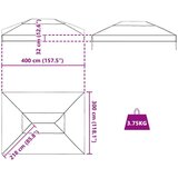  Zamenjava za zaščito gazeba Transparentno 400 x 300 x 32 cm PVC, (5000143398) | Shoptok.si