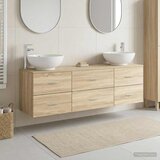  Set namještaja za kupaonicu 3 kom. Hrast sonoma Smeđa 49,5 x 44,5 x 65 cm | Shoptok.si