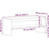 vidaXL TV ormarić crni hrast 100x40x40 cm konstruirano drvo | shoptok.hr