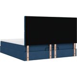  Otomanski posteljni okvir z vzmetnico moder 160x200 cm blago, (21653214) | Shoptok.si