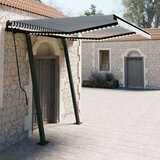  Avtomatska tenda LED + senzor 3,5x2,5 m modra in bela, (20728822) Cene