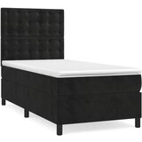 Maison Chic Box spring postelja - Vzmetna postelja z vzmetnico črna 100x200 cm žamet SL7002, (21886732) Cene