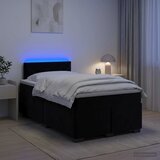  s box springom, madracem i LED-om Crna 120 x 190 cm | shoptok.hr