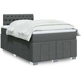 vidaXL Box spring postelja z vzmetnico temno siva 120x190 cm blago | Shoptok.si