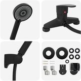  Set glave tuša Crna G 1 / 2 inča | shoptok.hr