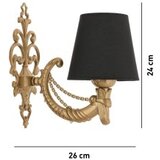 Opviq Zidna lampa Gloria, 15x10x13cm, IP20, Crno-zlatna boje | Eponuda.ba