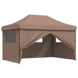 Šator za svadbe - šator za zabave Smeđa 292 x 440 x 315 cm Oxford tkanina - Smeđa s 4 bočna zida Da | shoptok.hr