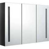 vidaXL led kopalniška omarica z ogledalom 89x14x62 cm sijoče črna | Shoptok.si
