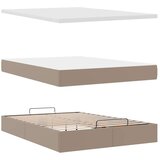  Otomanski krevet s madracem cappuccina 140x190cm umjetna koža | shoptok.hr