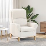 vidaXL Ergonomski naslonjač Krem Tkanina, Les Standard Ergonomski | Shoptok.si