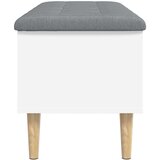 vidaXL Klop za shranjevanje bela 102x42x46 cm inženirski les | Shoptok.si