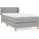 Box spring krevet s madracem svjetlosivi 90x190 cm od tkanine | shoptok.hr