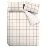 Bianca Bež pamučna posteljina za bračni krevet/za produženi krevet 230x220 cm Oxton Check – u