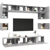  8-dijelni set TV ormarića siva boja betona konstruirano drvo | shoptok.hr