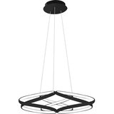 Toolight moderna led stropna svjetiljka + pilot app793-cp crni stan | shoptok.hr