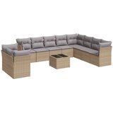  11-dijelni set vrtnih sofa od poliratana s jastucima bež | Eponuda.com
