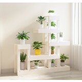  Stalak za biljke bijeli 92 x 25 x 97 cm od masivne borovine | shoptok.hr