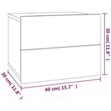  Noćni ormarić boja hrasta sonome 40x30x30 cm konstruirano drvo | shoptok.hr