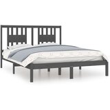  Posteljni okvir siv iz trdnega lesa 150x200 cm 5FT, (20644652) | Shoptok.si