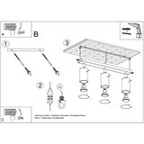  Sollux SL.1508 - Spot svetlo RING 3xGU10/10W/230V crvena | Eponuda.com