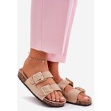 Boto Women Sandals With Buckles On Cork Sole Beige Sercele | shoptok.hr