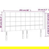  Uzglavlje svjetlosivo 203 x 16 x 118/128 cm baršunasto | shoptok.hr