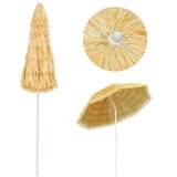  Senčnik za na plažo naravne barve 240 cm havajski stil, (20801032) | Shoptok.si
