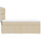  Okvir kreveta s oprugama i madrac krem 80x200 cm od tkanine | shoptok.hr