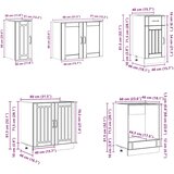  8-dijelni set kuhinjskih ormarića "Lucca" dimljeni hrast, inženjersko drvo | Shoptok.si