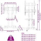  premični nosilec za TV 81-177cm, do 50 kg | Shoptok.si