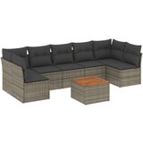 vidaXL 8-dijelni set vrtnih sofa od poliratana s jastucima sivi | shoptok.hr