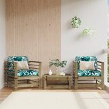 Maison Chic Vrtni stoli - Stol za vrt z blazino 2 kosa impregnirana borovina JS2545, (21876490) | Shoptok.si