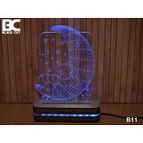 Black Cut 3D lampa jednobojna - mesec i meda ( B11 ) | ePonuda.com
