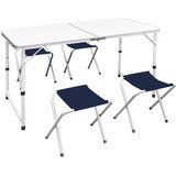  Sklopivi set stola za kampiranje s 4 stolca podesivi 120x60 cm | Eponuda.ba