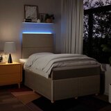  s oprugama i madracem krem 120 x 200 cm od tkanine | shoptok.hr