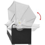 Poli 7-dijelni vrtni lounge set s baldahinom poli ratan crni | shoptok.hr