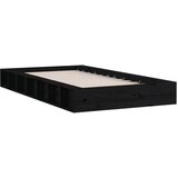  Okvir za krevet crni 75x190 cm jednokrevetni masivno drvo | Eponuda.com