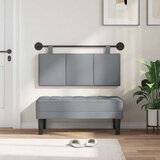  Držeće uzglavlje Zidne Svijetlo siva 110 x 55 x 5 cm tkanina - Svjetlosiva 100 cm bez LED | shoptok.hr
