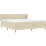  Krevet s podlogom i madracem - Krem - 180x200 cm - Tkanina | shoptok.hr