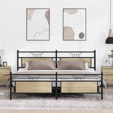  Metalni okvir kreveta bez madraca boja hrasta sonome 193x201 cm | shoptok.hr