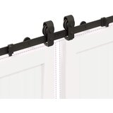 Pribor za klizna vrata 400 cm čelični crni | shoptok.hr