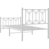  Metalni okvir kreveta uzglavlje i podnožje bijeli 75x190 cm | shoptok.hr
