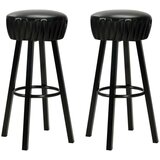  Barski stoli 2 kosa črno umetno usnje, (20967366) | Shoptok.si