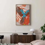  Slika - Exotic Wings - Parrot Among Abstract Leaf Patterns 40x60 U prirodnom drvenom okviru | shoptok.hr