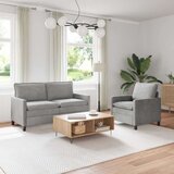  Set sofe 2 pcs Svjetlosiva Baršun | shoptok.hr